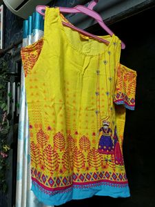 Rajasthani Prints Shoulder Cut Top