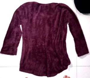 Purple Velvet Sweater