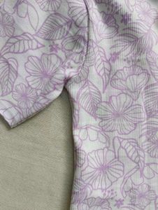 Lavender Floral Print Top