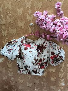 Floral Puff Sleeve Top