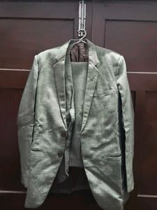Vintage Gray Wool Men&#39;s Full Suit