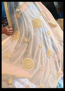 Ethnic long Gown with heavy dupatta