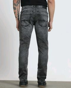 Men's Gray Wash Denim Jeans