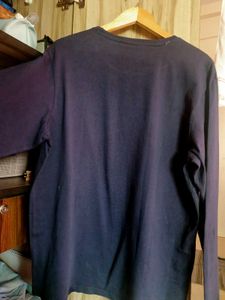 Blue Graphic Print Sweatshirt