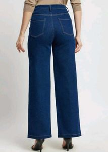 Wide Leg Jeans - Dark Wash Denim