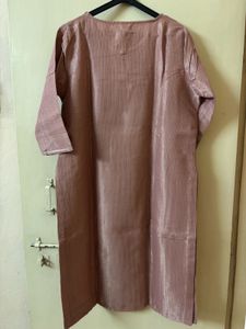 W Mauve Embroidered Kurta