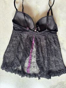 Black Lace Lingerie Top