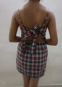 Red Plaid Mini Dress
