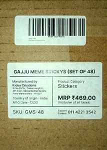 GAJJU MEMES STICKER Set Of 48 FOR MEME LOVER