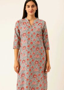 Floral Print Kurta