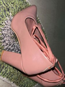 Nude Pink Block Heels