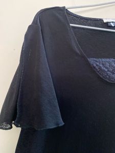 Black Lace Trim Top