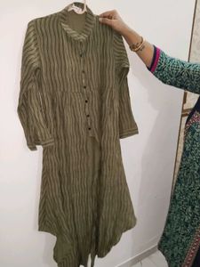 Striped Olive Green Tunic