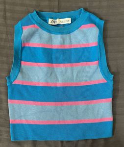 ZARA Striped Knit Tank Top