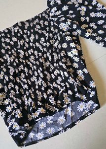Flower Print Crop Top