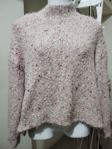 Pink Cozy Knit pullover Sweater