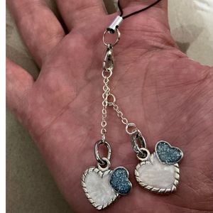 ✨ Handmade Glitter Heart Resin Charm (Set of 2) ✨