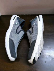 Power Women grey mesh walking sports slip-on shoes