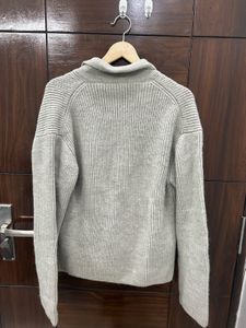 loose fit Grey  Knit Cardigan