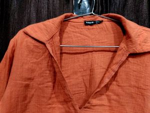 SHEIN Orange Long Sleeve Top