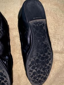 Coach Bellies Black With Golden Logo