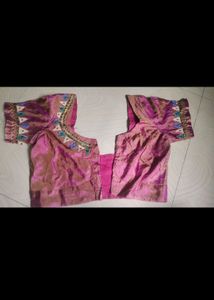 Pink Maggam Work Blouse