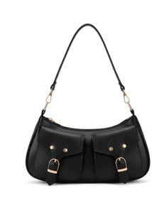 Black Leather Shoulder Bag