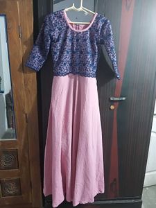 Elegant Pink & Blue Dress