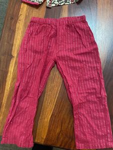 Brown Floral Print Kurta Set