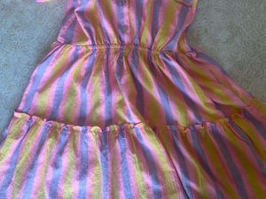 Striped Ruffle Sleeve Dress