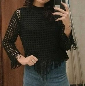🔻Price Drop Only For Few Days Crochet Fringe Top