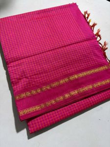 Elegant Maroon Cotton Saree