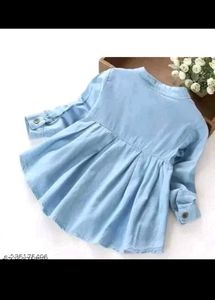Cute Denim Style Baby Dress