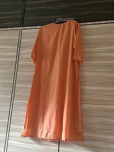 ZARDOSI HANDWORK AND MIRROR WORK KURTI IN PEACH