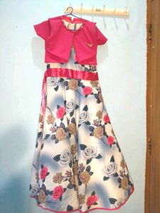 Floral Dress with Pink Bolero