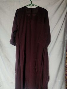 Elegant Maroon Asymmetrical Dress