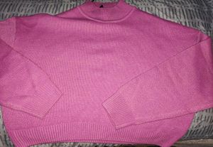 Pink Cropped Sweater