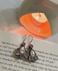 Oxidised Colourful Earrings