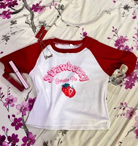 Beautiful Strawberry Printed Top