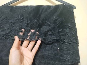 Elegant Black Net saree