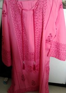 Pink Embroidered Kurta Set
