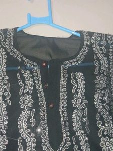 Combo Of Black Short Tunic N Sling Bag