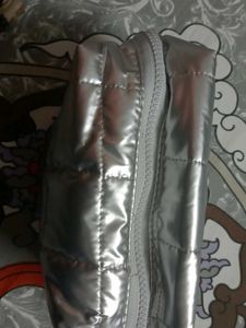Silver Quilted Pouch
