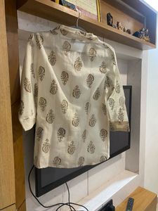 Patterned Button-Down Top