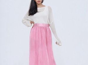 Pink Flared Skirt