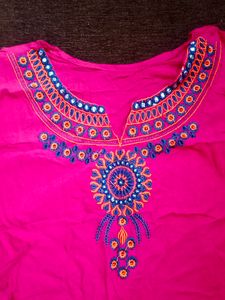 Meganta Pink A Line Kurti