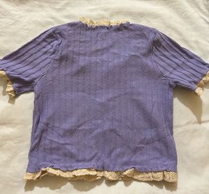Cute Purple Knit Top