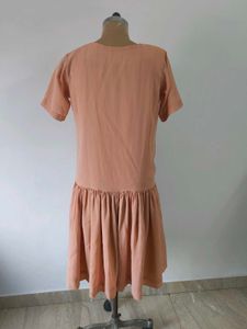 Vintage Salmon Dropped Waist Dress