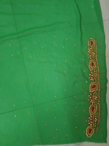 Saree Fully Worked With Blouse
