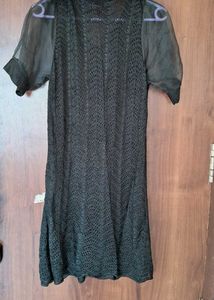 Black Crochet Mini Dress